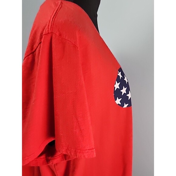 Disney Mickey Mouse American Flag Logo Graphic Tee 2X Women’s Plus - Picture 5 of 8